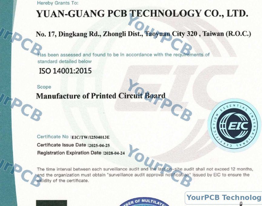 ISO 14001:2015 certification