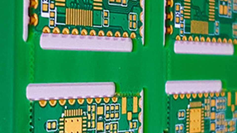 Surface Finish & Solder Mask Color PCB - 2Layer Half-hole ENIG Board