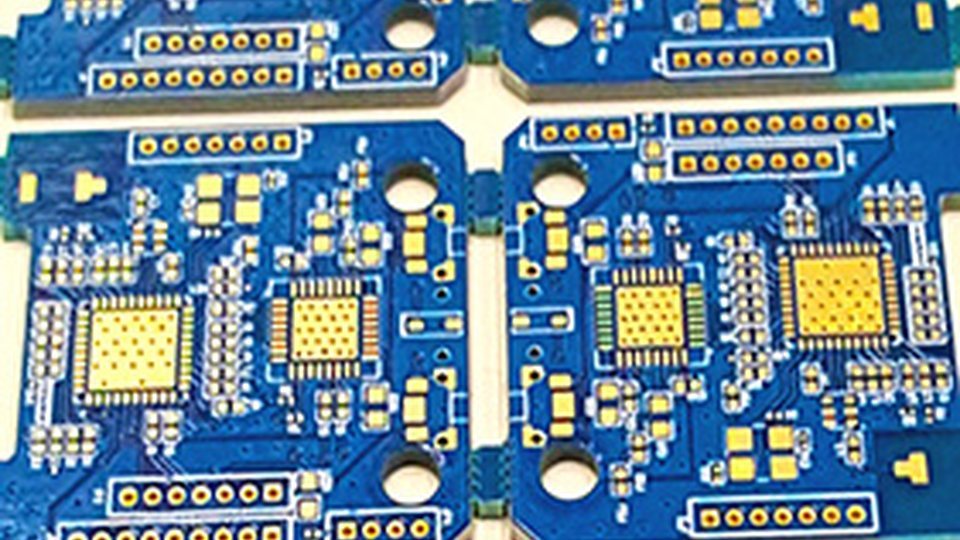 Surface Finish & Solder Mask Color PCB - 4Layer Bule ENIG Board